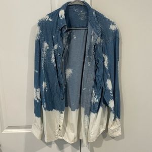 Bleached Denim Shacket